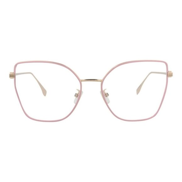 Fendi Womens Cat Eye Gold Gold Transparent Fashion Designer Eyewear - Picture 2 of 4